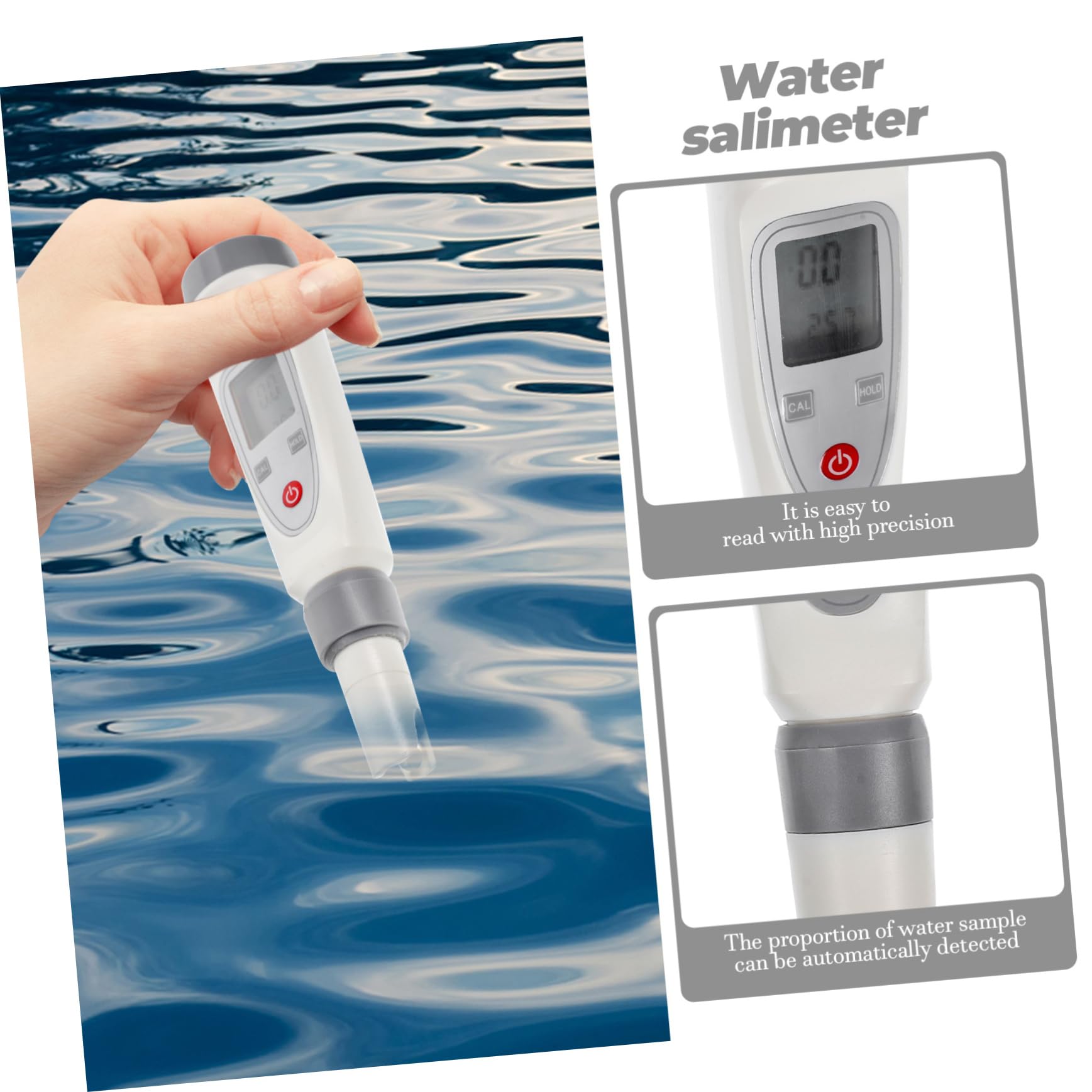 DOITOOL refractómetro Digital probador de medidor acuafora Acuario suero fisiológico Medidor de salinidad gravímetro de Agua Salada hidrómetro automático electrónico Equipo