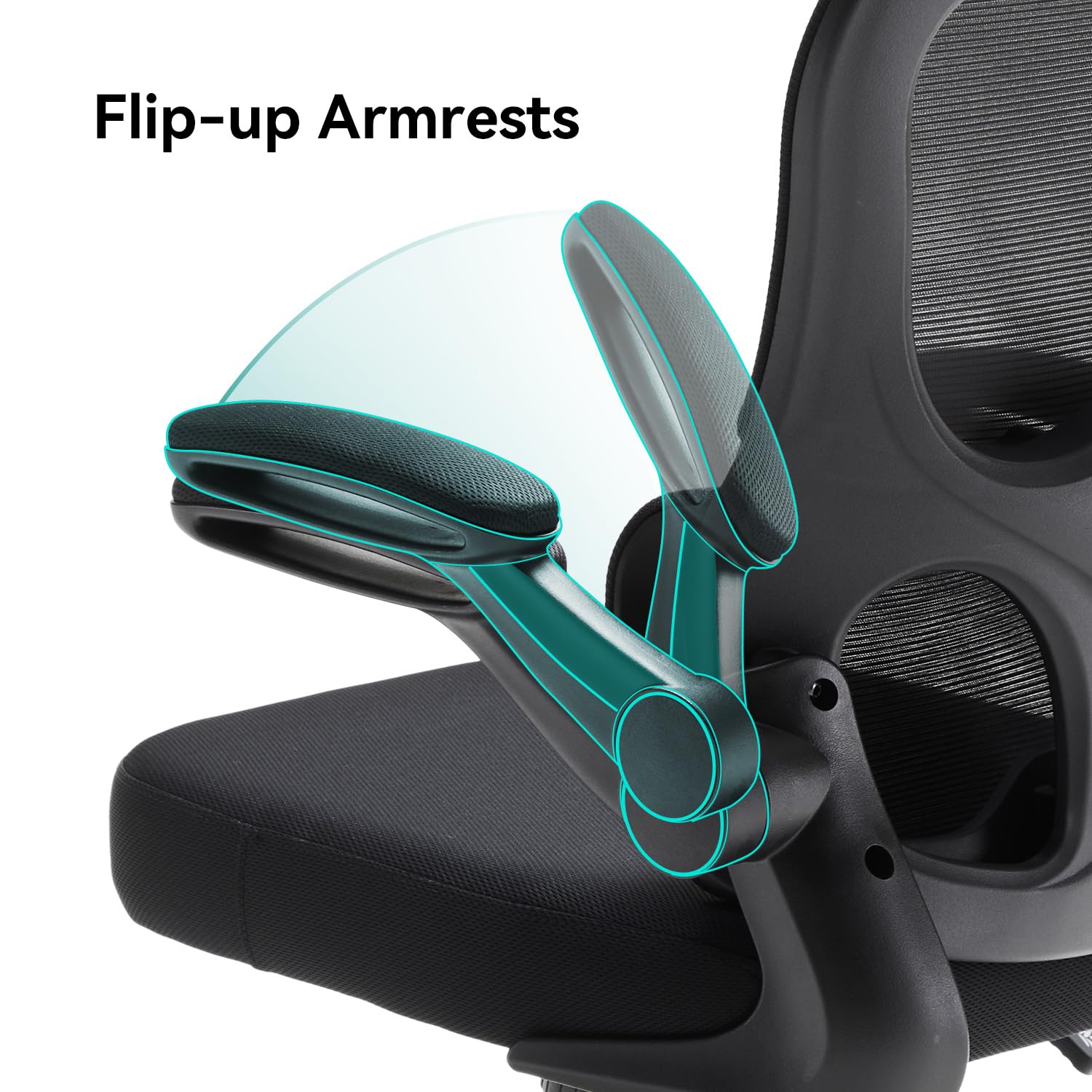 Aevoriax N56 Ergonomic Office Chair - Dual Backrest Design, Adjustable Lumbar Support, Thick Padded Seat, Flip-Up Armrests, Tilt Function - Ideal for Home Office, Gaming &... - Image 6
