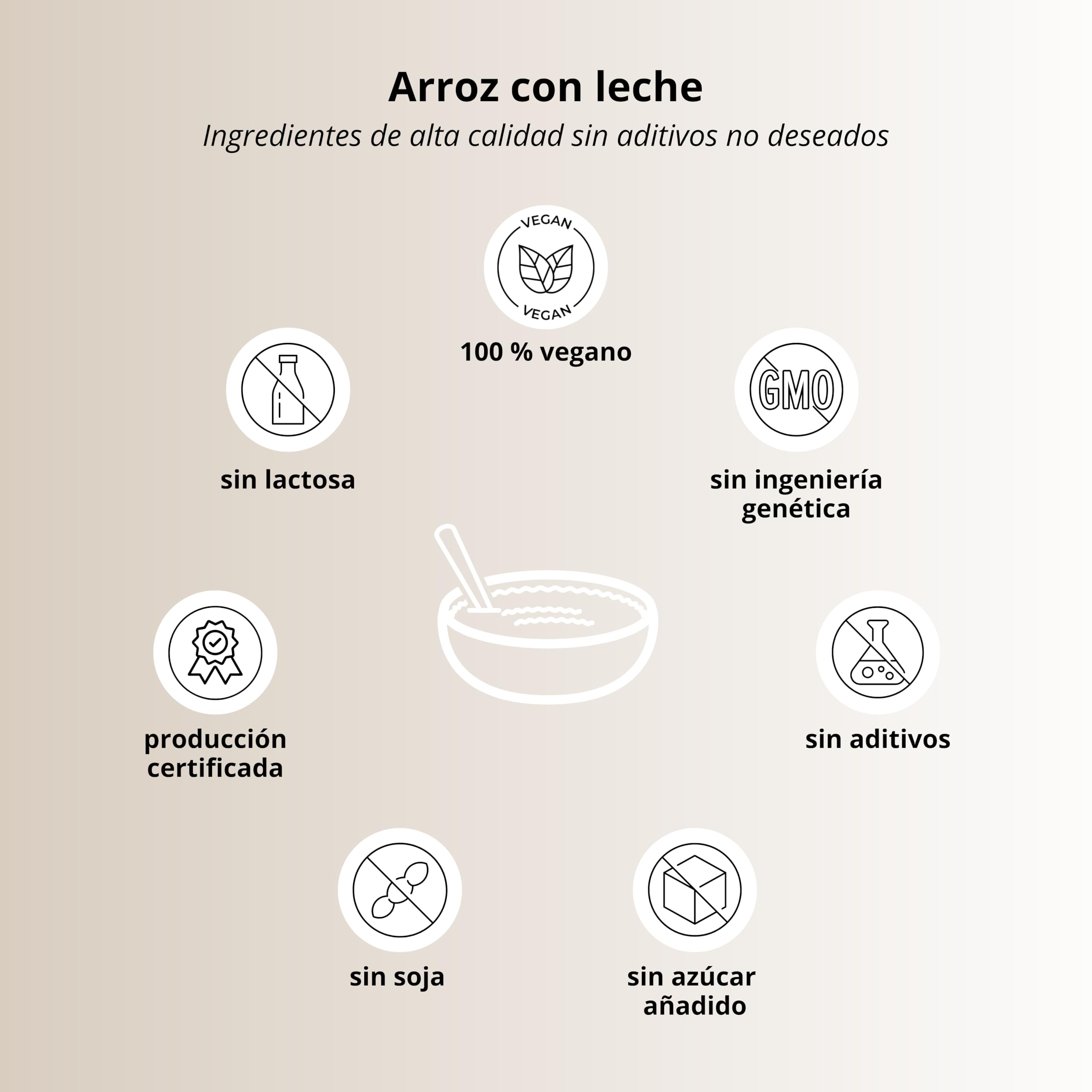 Nutri + Budín de Arroz en Polvo 1 kg sin Azúcar + Edulcorantes - Sabor Neutro - Rice Pudding instantáneo 1000 g natural - bajo en Grasa + cremoso - Merienda perfecta