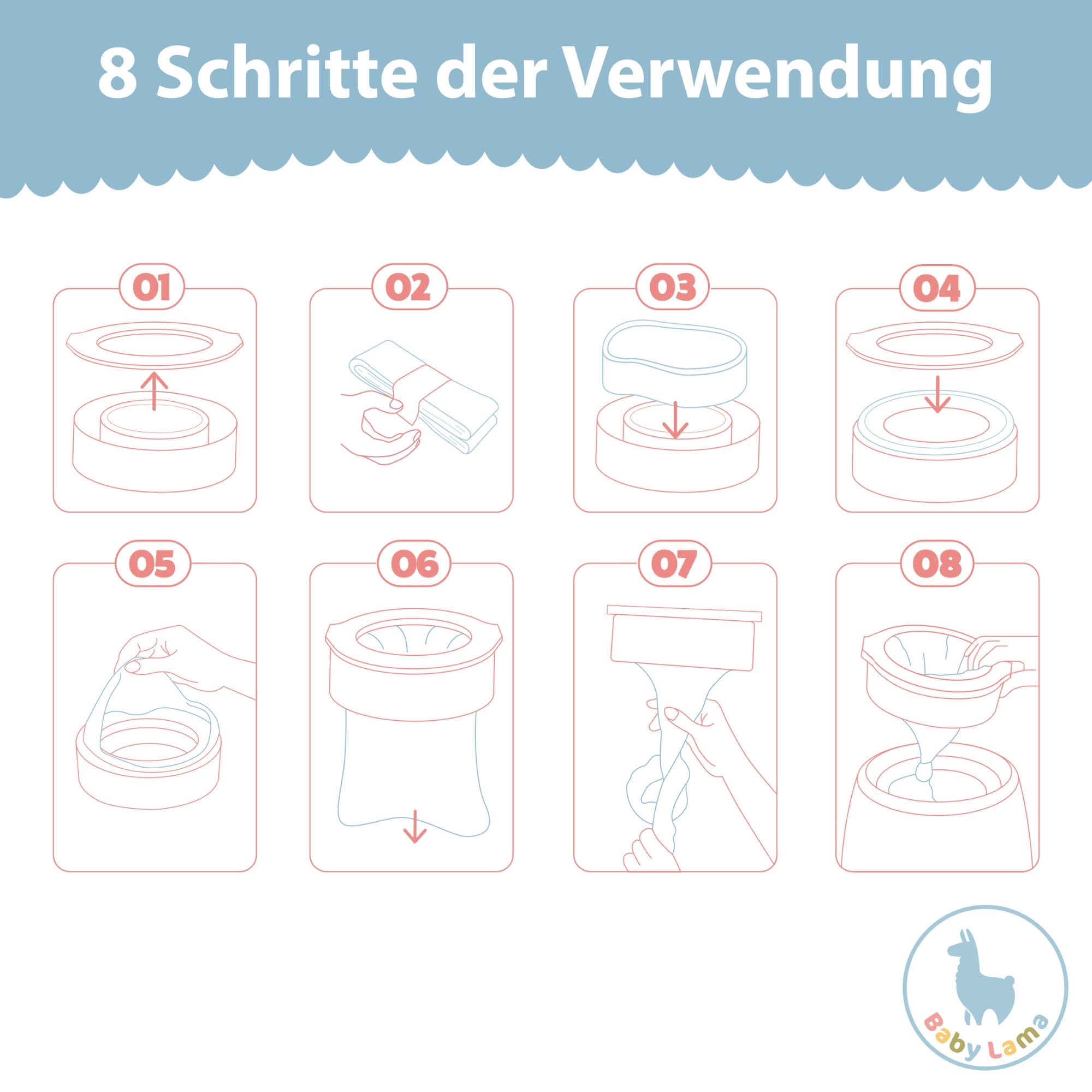 20 Stück Nachfüllfolie für Windeleimer-Nachfüllkassetten, kompatibel mit Angelcare, Litter Locker, Littycat und Spross