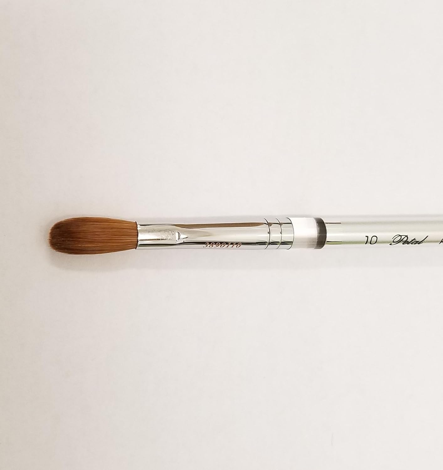 Petal Kolinsky Silver Handle Acrylic Nail Brush Manicure Powder SIZE #10 (CRIMPED)