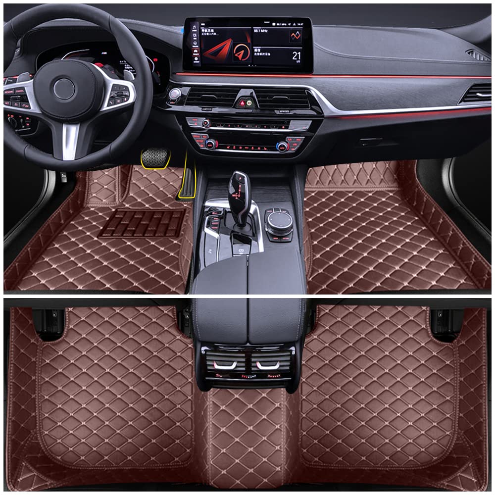 Tapis de Sol de Voiture pour BMW X1 E84 2009-2014 - Accessoires d'intérieur Toutes Saisons - Kaffee