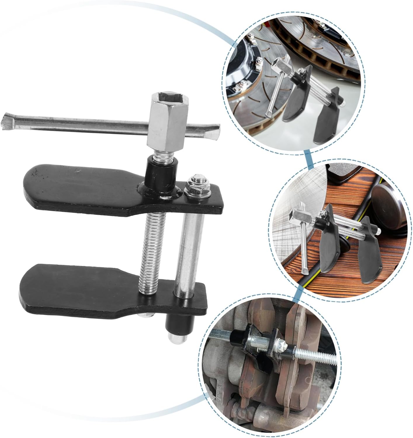 DECHOUS Brake Caliper Tool for Auto Mechanics Multi Functional Brake Pad Spreader Durable Piston Compressor for Various Models Enhance Disc Brake Performance Convenient Automotive