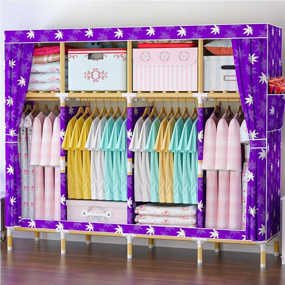 Armoire à vêtements en tissu contre le désordre grand dressing pliable D
