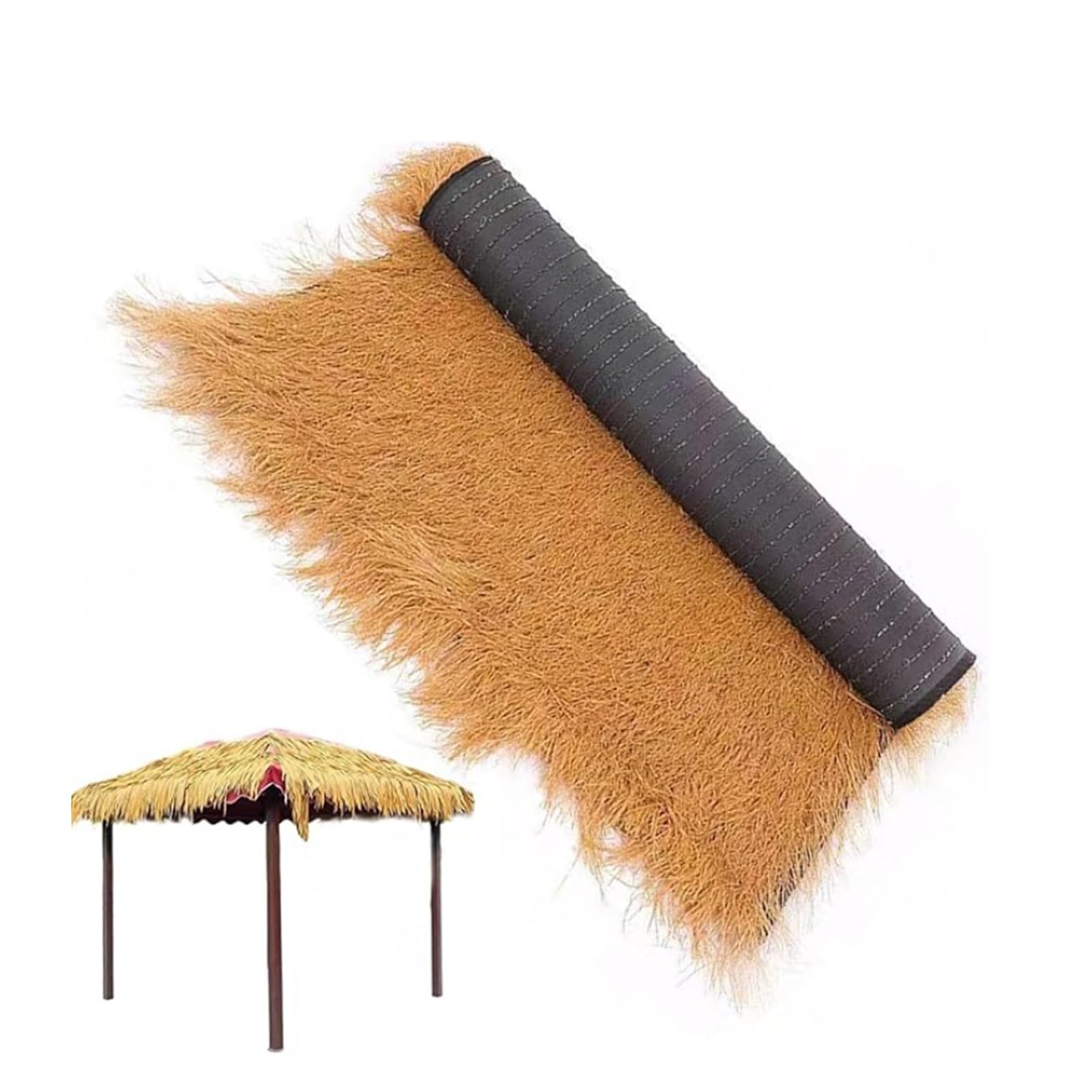 YCOVSFP Palapa-Style Synthetic Palm Thatch Roofing Rolls – Waterproof & Fire-Resistant Ideal For Parties, Pools, Garden Fencing, And Tropical Themes(1x8m(3.2x26.2ft))
