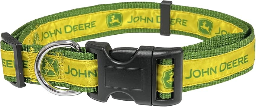 Old Version - Pets First John Deere Pet Collar. Licensed Dog Collar, Small Collar for Dogs & Cats. A Shiny and Colorful Cat Collar & Dog Collar. Contractors & Fans of Tools, Team Color