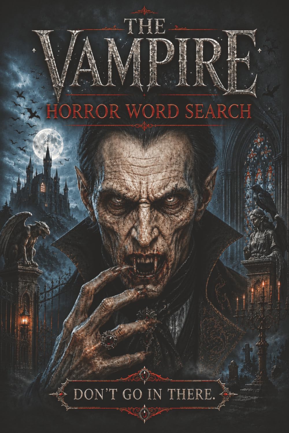 The Vampire Horror Word Search: Horror Movie Book, Scary Puzzles For Adults and Teens, Halloween Fan Gift
