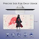 ON TREND Anime Series Printed Mouse pad with Anti-fray Stitching, Waterproof Surface & Non-Slip Rubber Base Gaming Mouse Mat for Laptop, Computer & Desk (Large Extended -23x11 Inch) (Itachi) gallery image