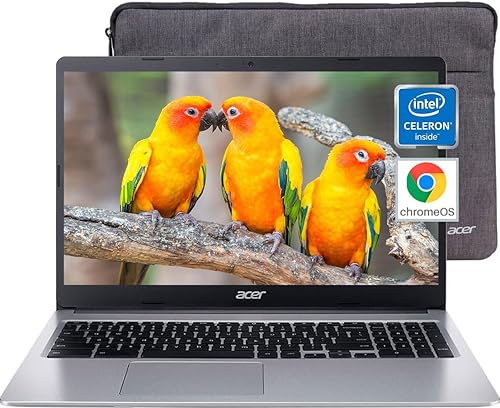 acer Laptop Chromebook 315 2024, pantalla HD de 15.6 pulgadas, Intel Celeron N4020, 4 GB de RAM, 64 GB eMMC, gráficos Intel UHD, batería de larga