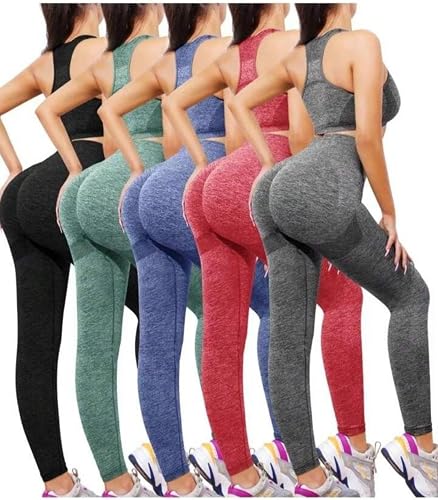 Women's Seamless High Waist Yoga Legging, Grey, Gym Workout Fitness Pants GREY