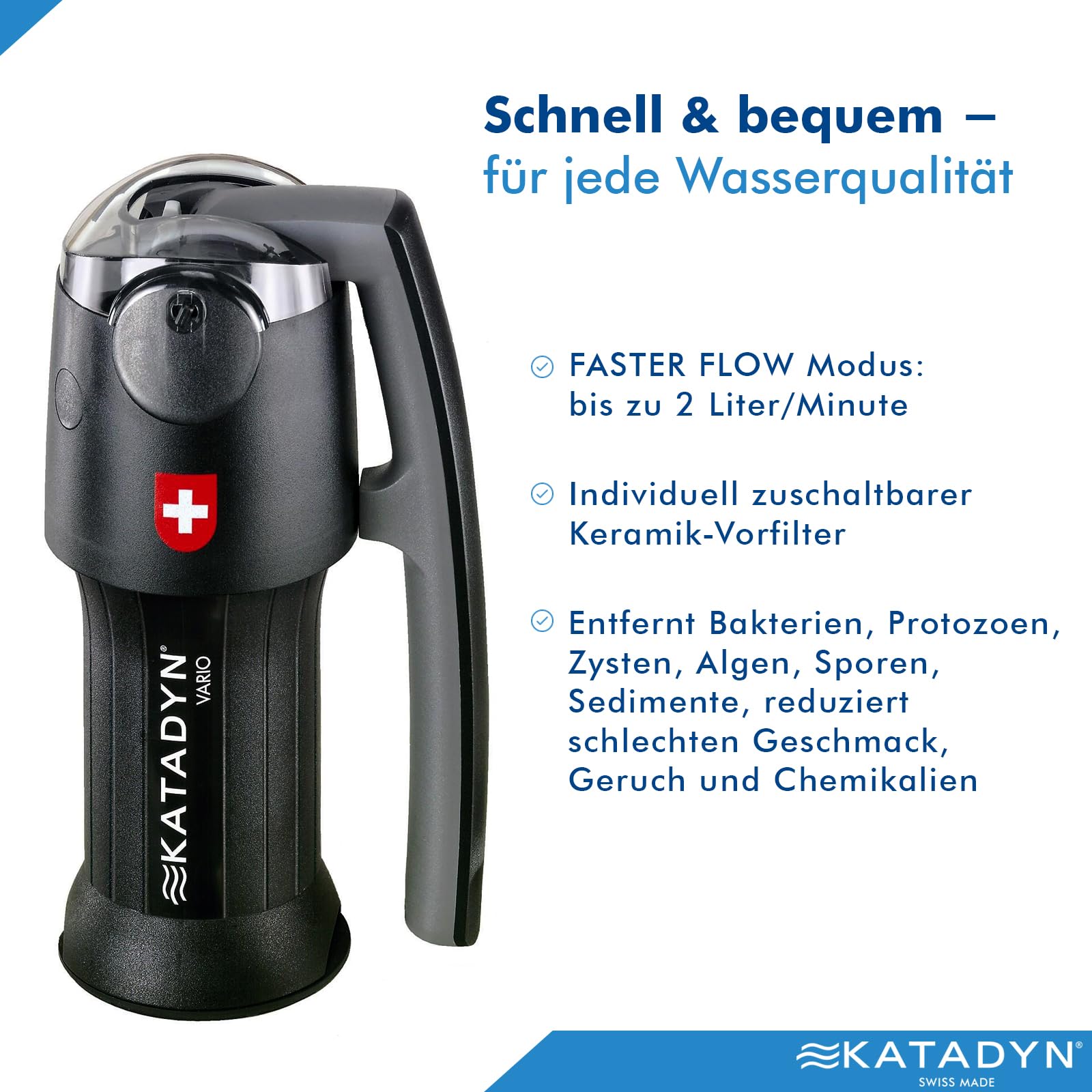 Katadyn 8014932 Vario Filter aus der Backcountry Serie, Schwarz
