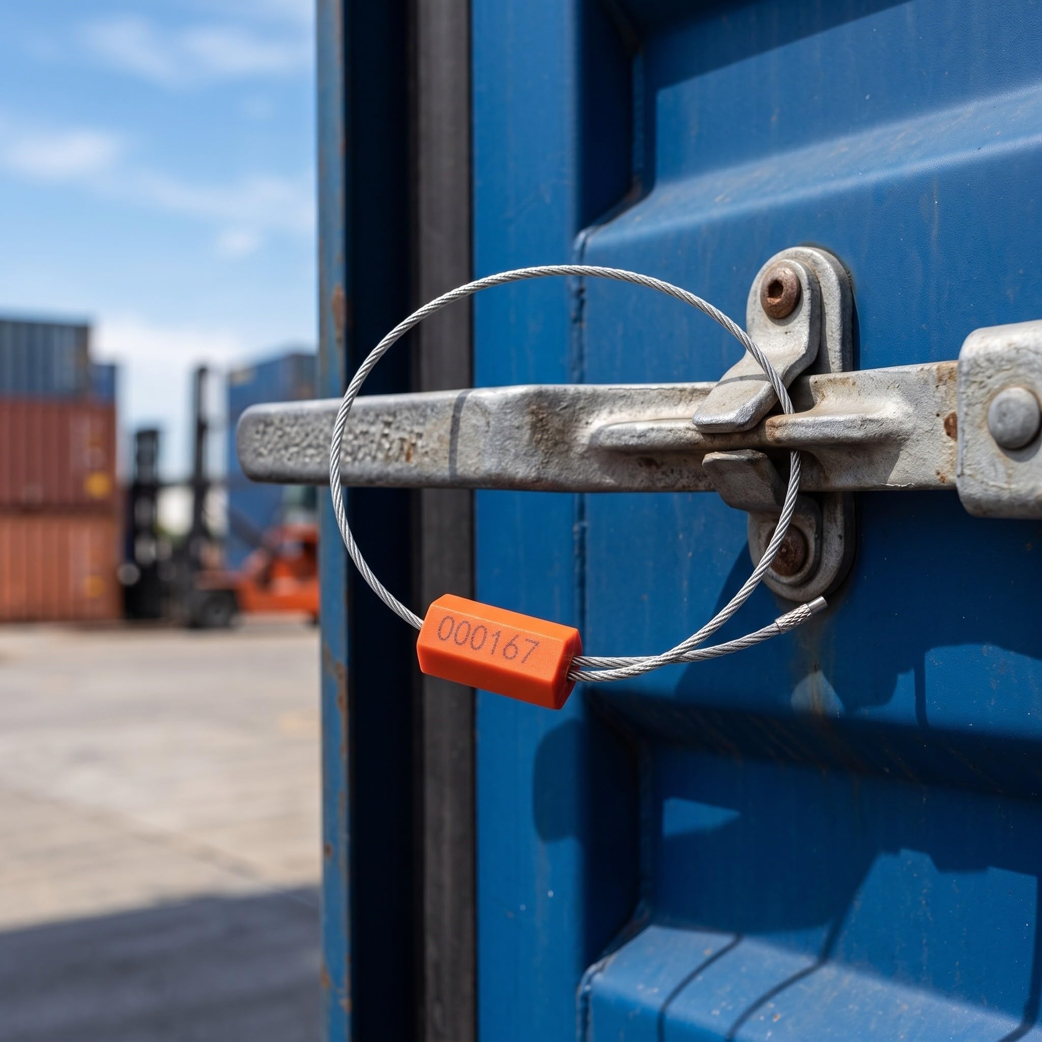 100 Pezzi Sigillo di Sicurezza Monouso per Spedizioni Filo D'acciaio Inox Numerato, Superficie Scrivibile, Design Compatto e Meccanismo di Bloccaggio Irreversibile per Container e