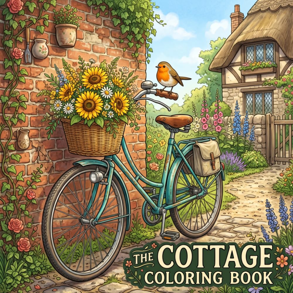 The Cottagecore Colouring Book: Cosy Countryside Escapes, Rustic Nature Scenes, and Relaxing Interiors for Stress Relief and Mindfulness