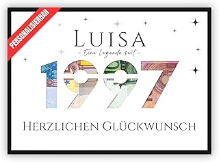 dockyardos® Geldgeschenk zum 29. Geburtstag | Mit Jahreszahl personalisierbar | Geschenkidee für Jungen & Mädchen sowie Männer & Frauen | Originell und kreativ Geld verschenken