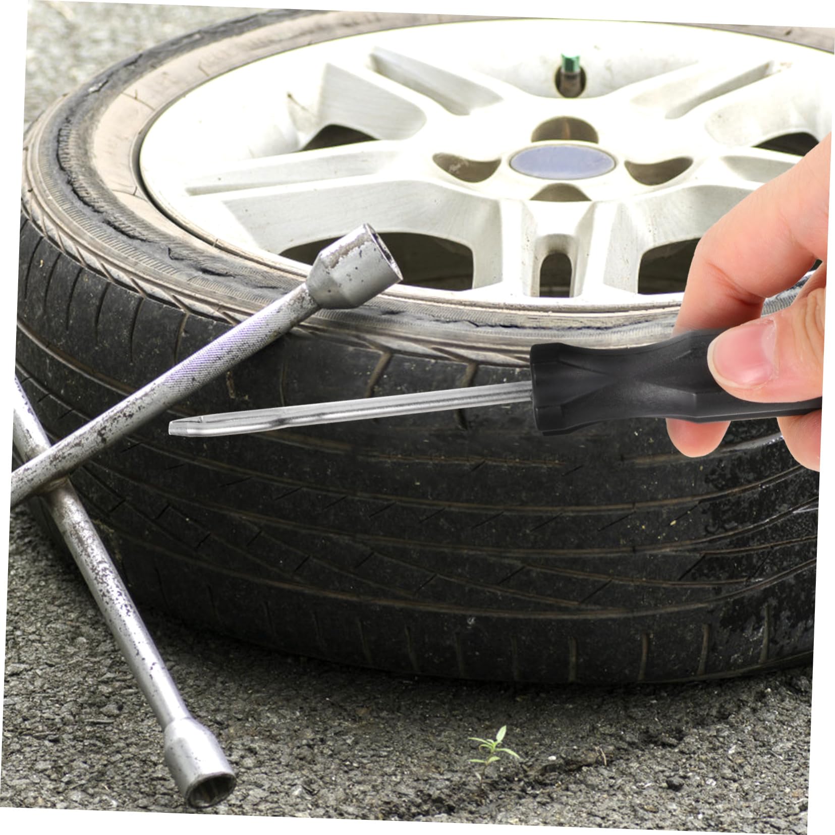 5 Sätze Teiliges Reifenreparaturset Für Auto Und Atv Heavy Duty Flickenwerkzeug Mit Vakuumfunktion Zur Schnellen Reparatur Von Reifenpannen 4 Stück * 5