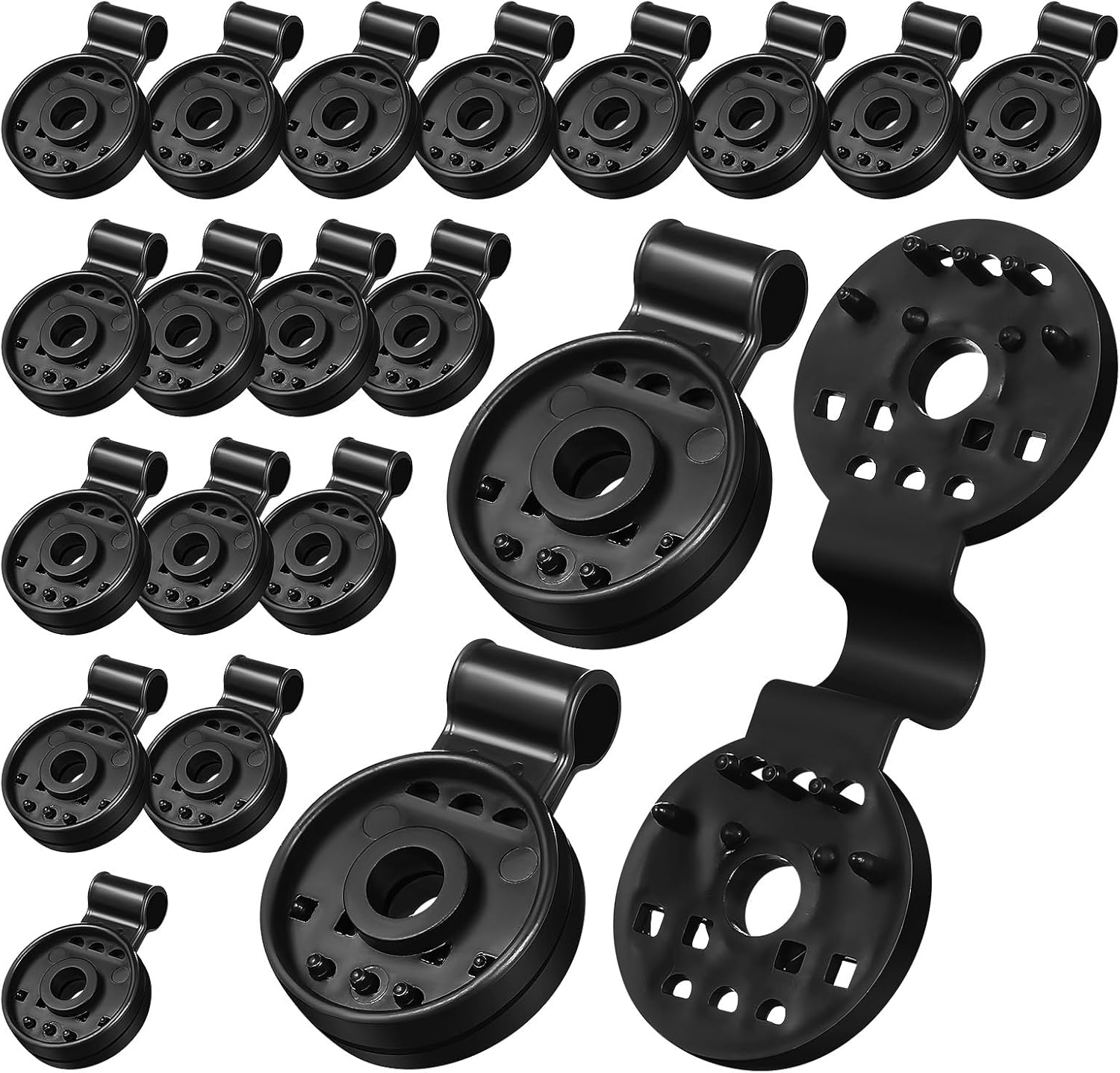 Mipcase Shade Cloth Clips 50 Pack Heavy Duty Sunshade Net Securing Clamps with Strong Lock Grip for Garden Patio Awning and Greenhouse 3.93X1.57 Inches