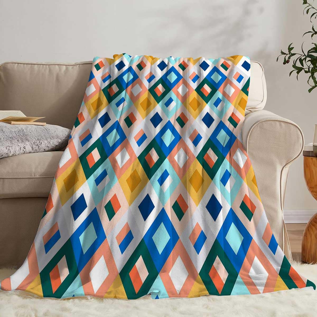 Amazon.com: Retro Vintage 60S 70S Throw Blankets for Women Plaid