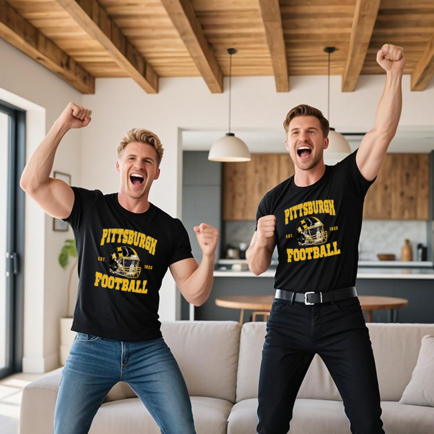 Team City T Shirt for Men Short Sleeve Vintage Tshirt Mens Football Sports Apparel - Image 3