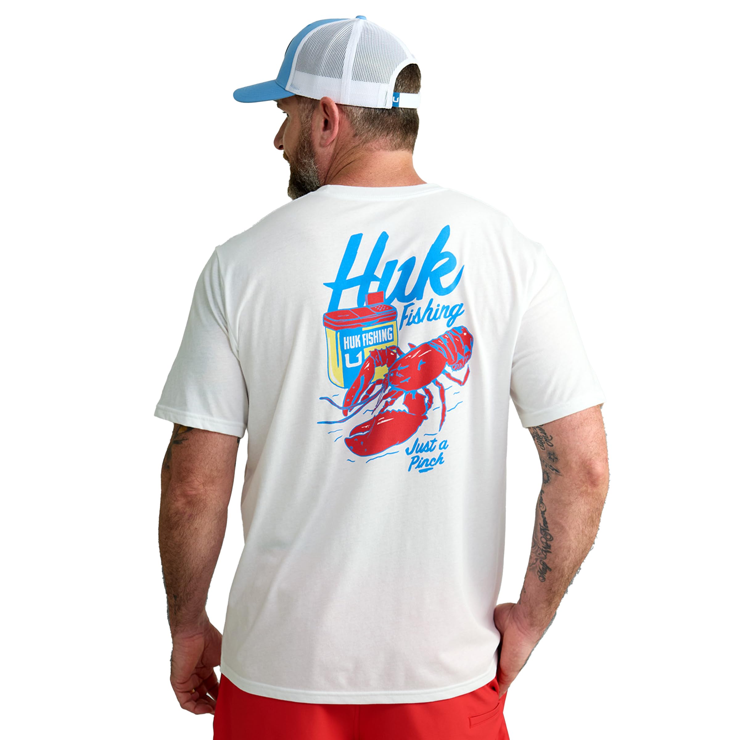 HUK Mens Fishing Graphic Tee, Performance Short Sleeve, Quick-Dry