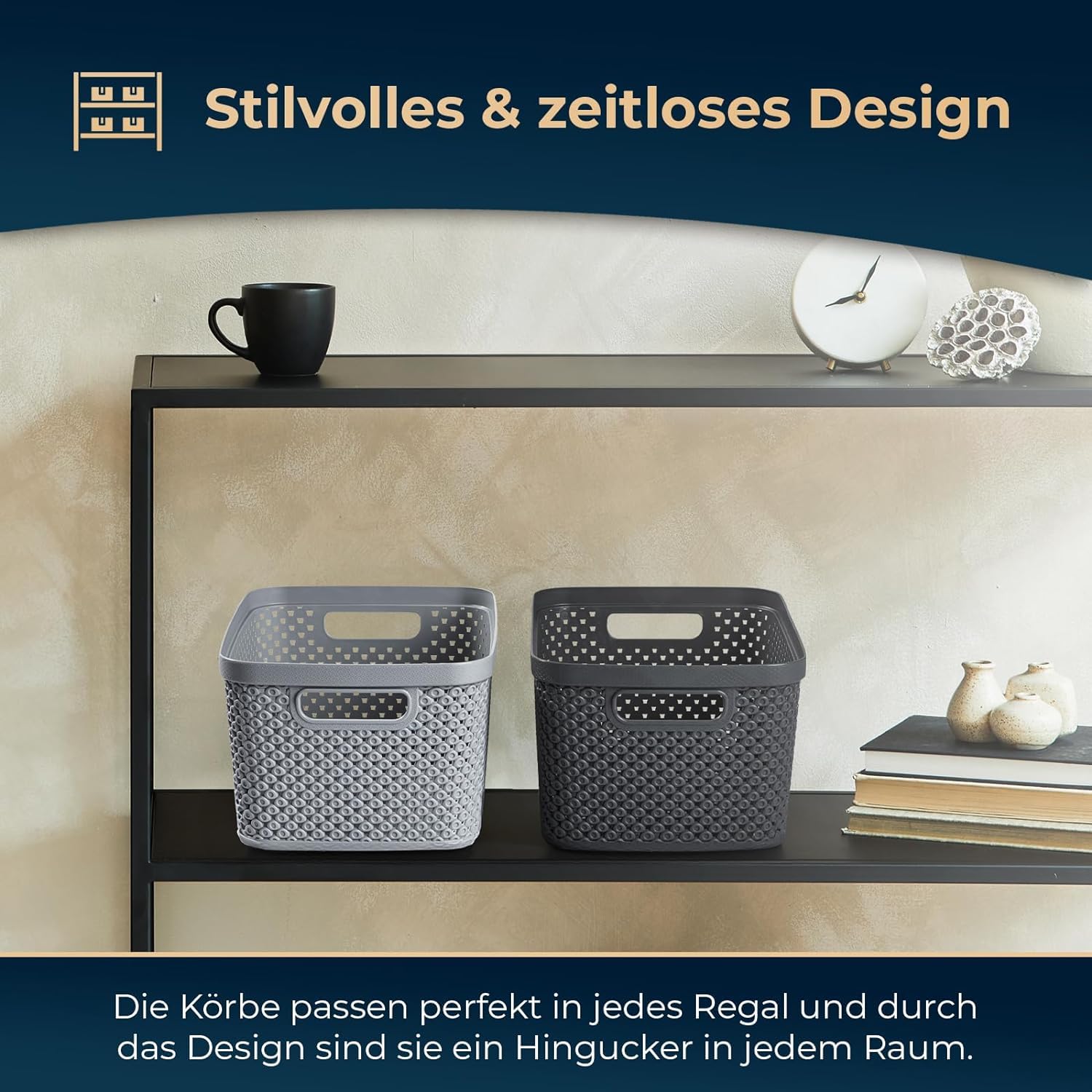 astor24 PREMIUM 3er XXL Set Aufbewahrungsbox Korb mit Deckel Organizer Ideal für Büro,Kleiderschrank, Schrank, Küche & Haushalt (Aquamarin, 3er Set 19 Liter)