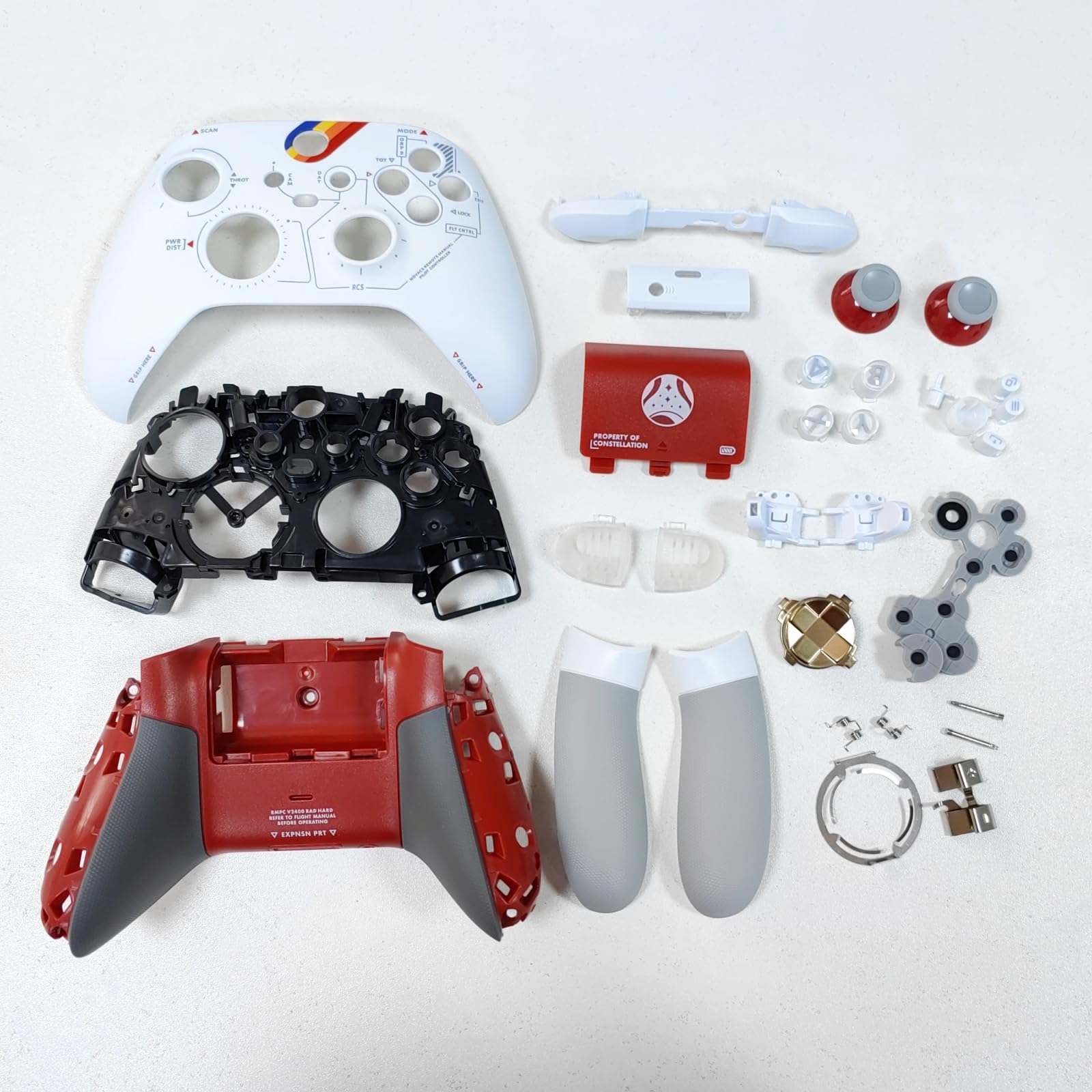 Set di Gusci di Ricambio per Xbox Series X/S Controller - Limited Edition, Custodia Completa con Piastre di Copertura Coperchio della Batteria Bottoni Accessori (Bianco)