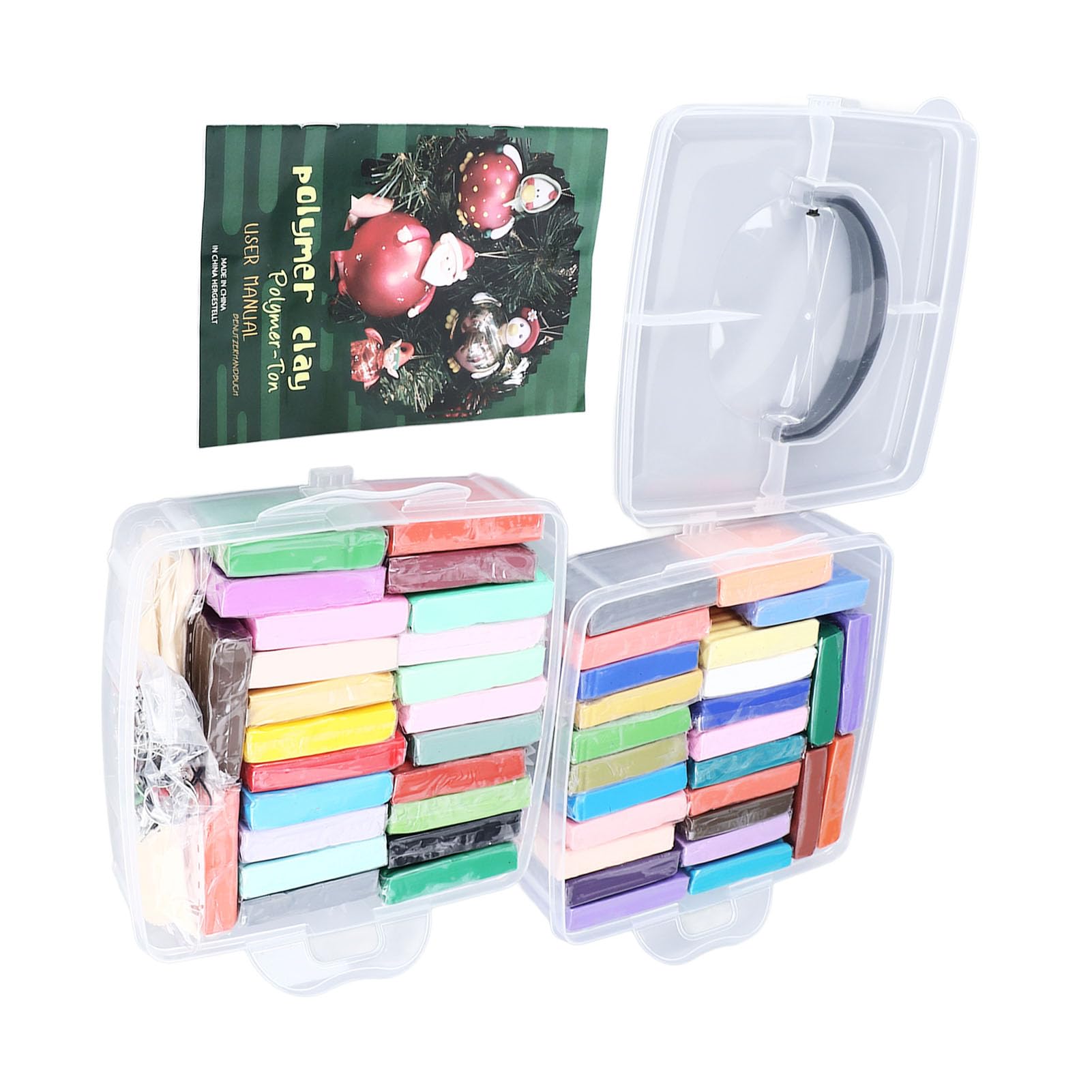 Set de arcilla para modelar de 50 colores, kit de iniciación de arcilla polimérica suave con 5 herramientas de escultura, arcilla ecológica y no tóxica que se seca al aire, ideal