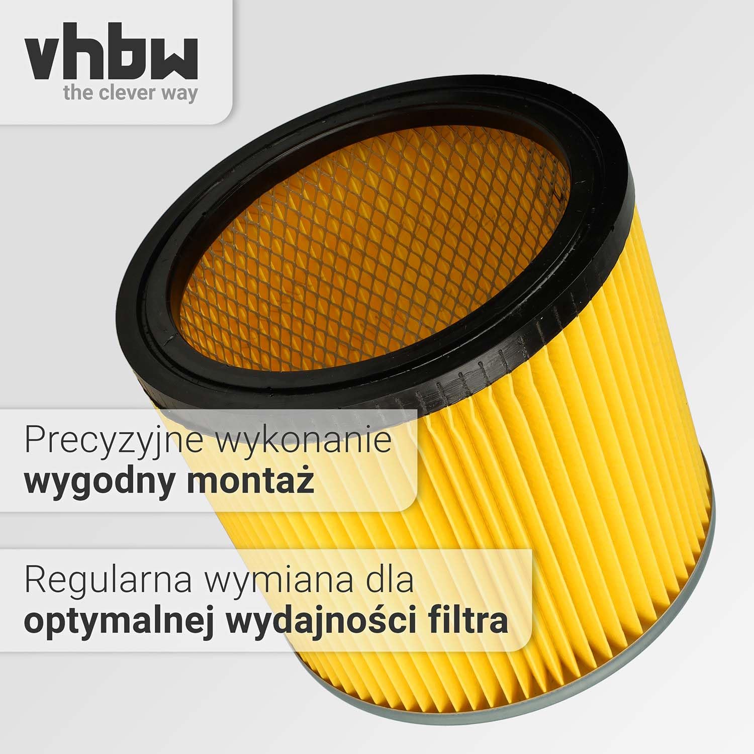 vhbw Filtr do odkurzacza pasujący do odkurzacza Bosch GAS 12-30 F Professional, PAS 1000, PAS 11-25, PAS 11-25 F, PAS 12-50 F; filtr harmonijkowy