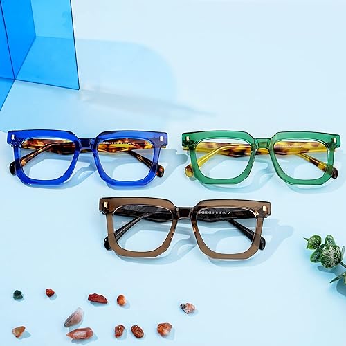 Miniatura 5 de Zeelool Coville ZJGA830292 - Marco de anteojos cuadrados de gran tamaño clásico con lente transparente sin receta para mujeres y hombres