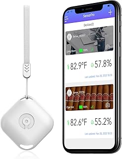 TAOPE Thermomètre Hygromètre Bluetooth, sans Fil Moniteur de Température Humidité, Interieur Hygrometre Enregistreur Affichage à Distance sur APP Compatible avec iPhone/Android pour Maison, Serre