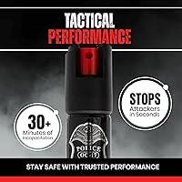 Vista 6 de POLICE MAGNUM Aerosol de pimienta para autodefensa - Equipo de seguridad para correr, trotar, caminar por la noche, fabricado en los Estados Unidos