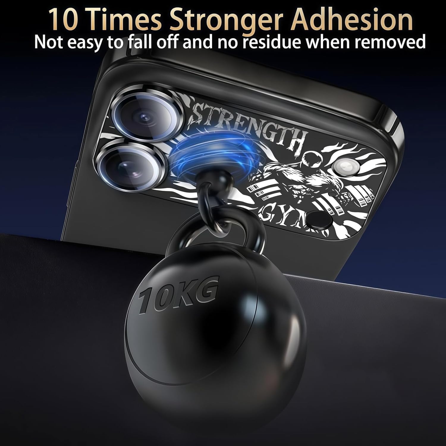 Strength for iPhone 17 Pro Max Camera Lens Protector - [12FT Shatterproof Military Grade] [Strong Adsorption] 9H+ Tempered Glass Camera Screen Full Protective Cover Case Friendly (black) - Image 5