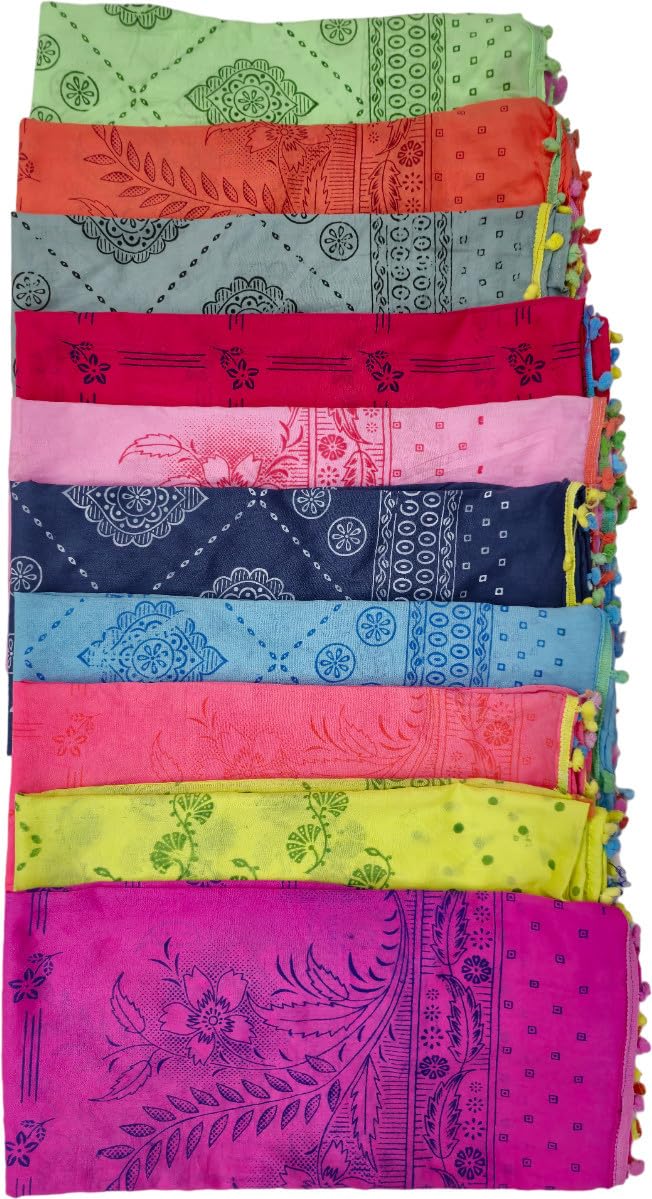 Nakoda Creation Cotton Blend Printed Women Dupatta (Falgun Print Pack Of 10) - BZ63096-picture-12