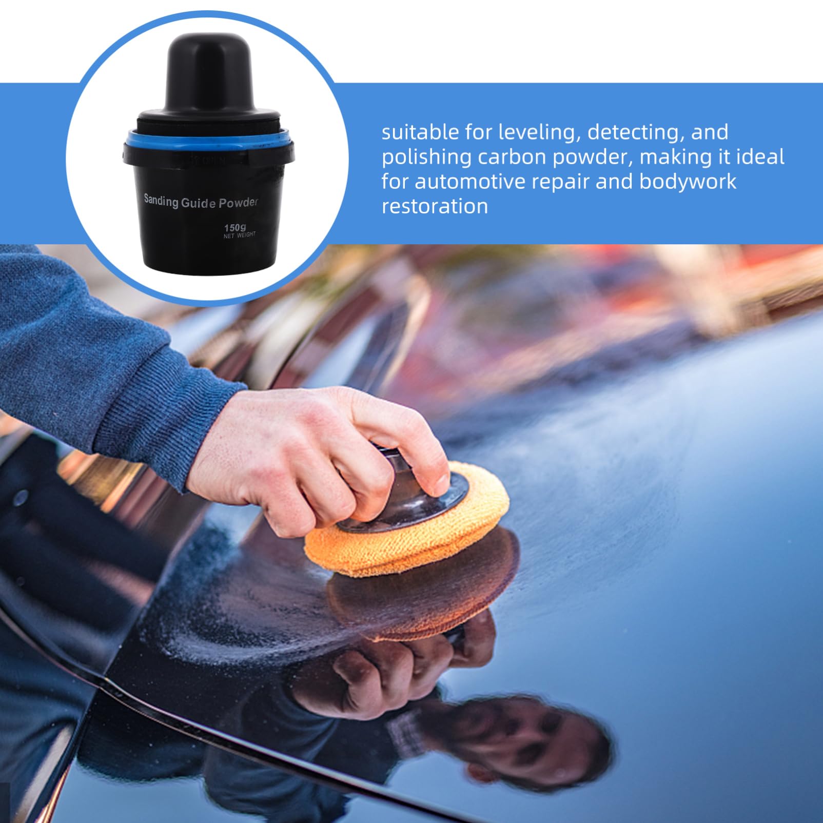 Polvere Guida per Carrozzeria Auto, Carbon Powder per Stucco e Filler | Restauro Bodywork, Applicazione Versatile, Indicatore per Levigatura e Controllo Superfici