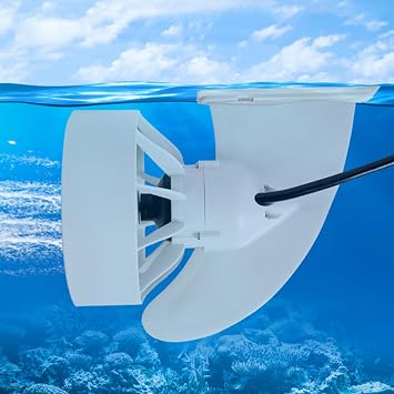 24V Surfboard Electric Motorized Fin, Electric Fin Underwater Thruster, with 380W Brushless Motor Propeller and Battery and Remote Control, Speed 6-8km/h, for Surfboard Paddleboard