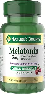 Nature's Bounty Melatonin 3mg Quick Dissolve, 240 Count