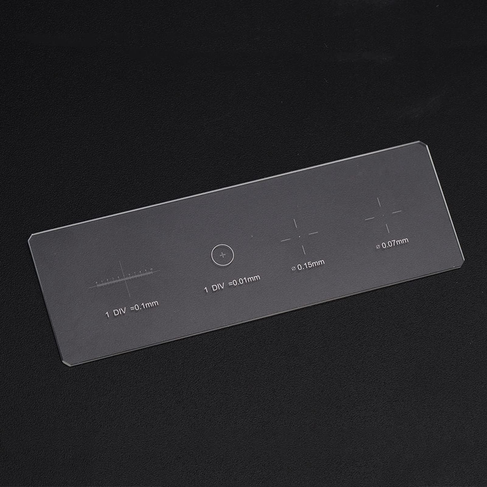 DIV 0.01mm K9 Regla de Calibración de Objetivo de Microscopio de Diapositiva de Calibración de Diapositiva de Calibración de Micrómetro de Vidrio óptico