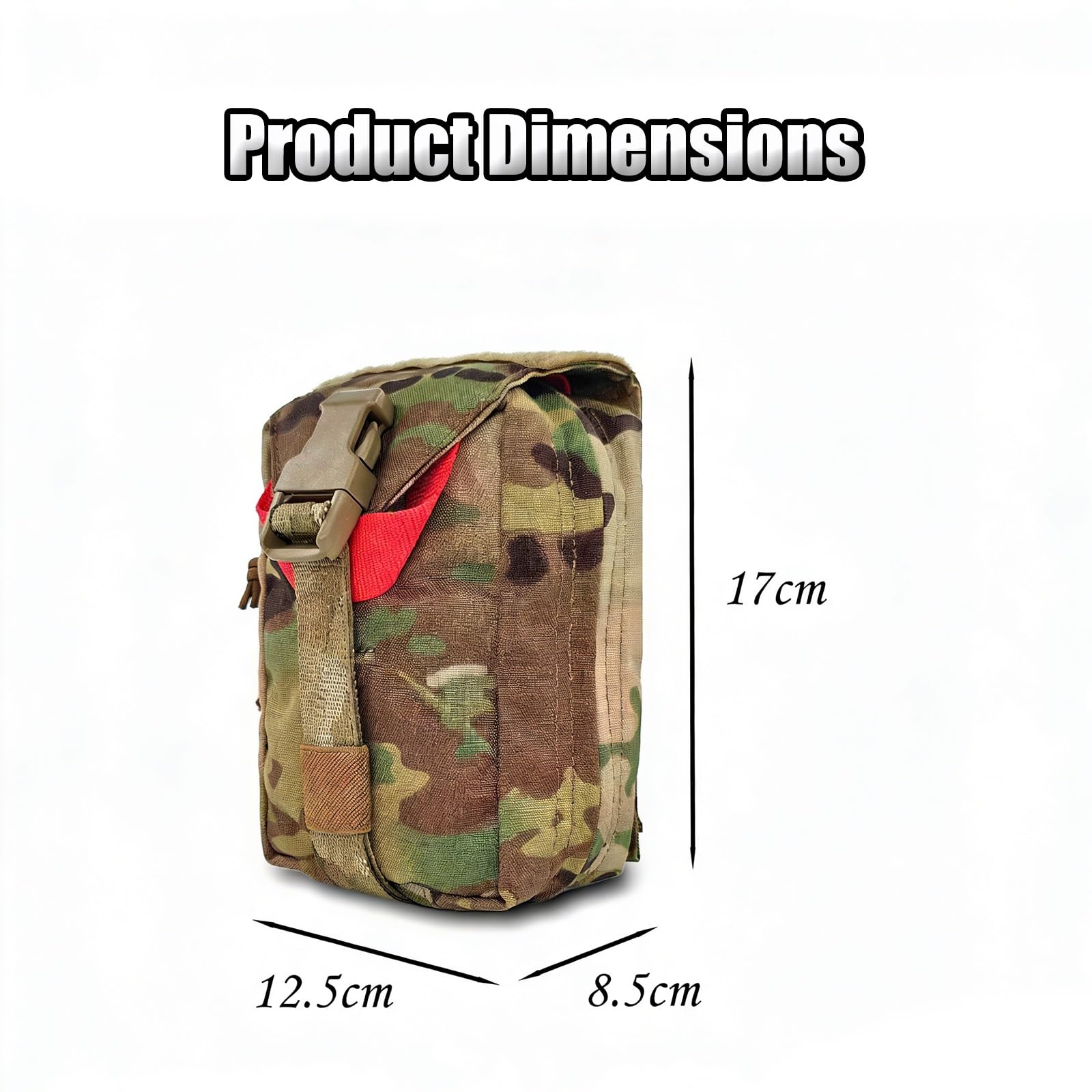 Bolsa Médica Táctica IFAK, Kit de Primeros Auxilios y Bolsa Utilitaria Vertical para Airsoft, Deportes Al Aire Libre y Caza