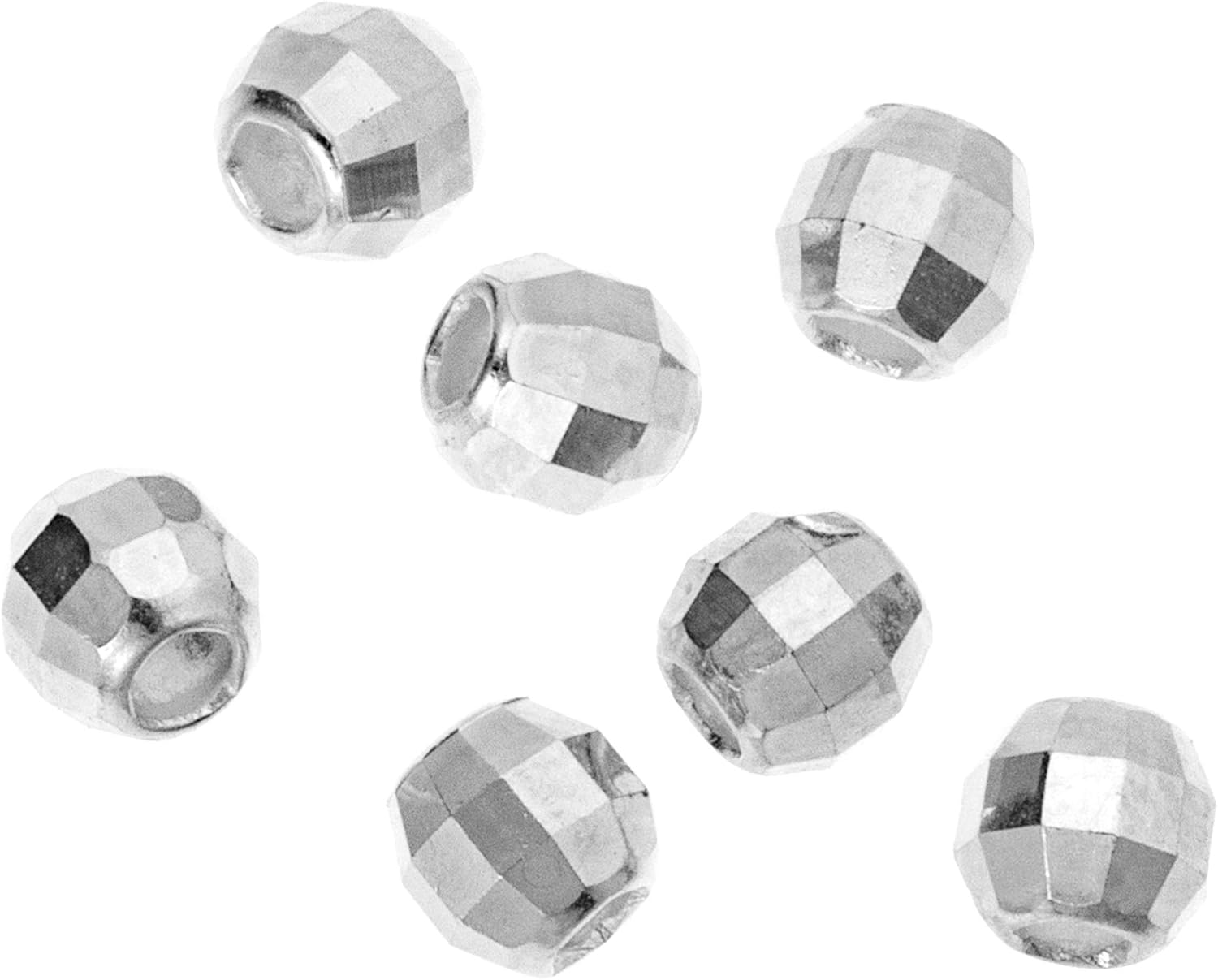 .925 Sterling Silver Disco Lazer Mirror Round Spacer Bead Ball 2mm 2.5mm 3mm 4mm / Findings/Bright
