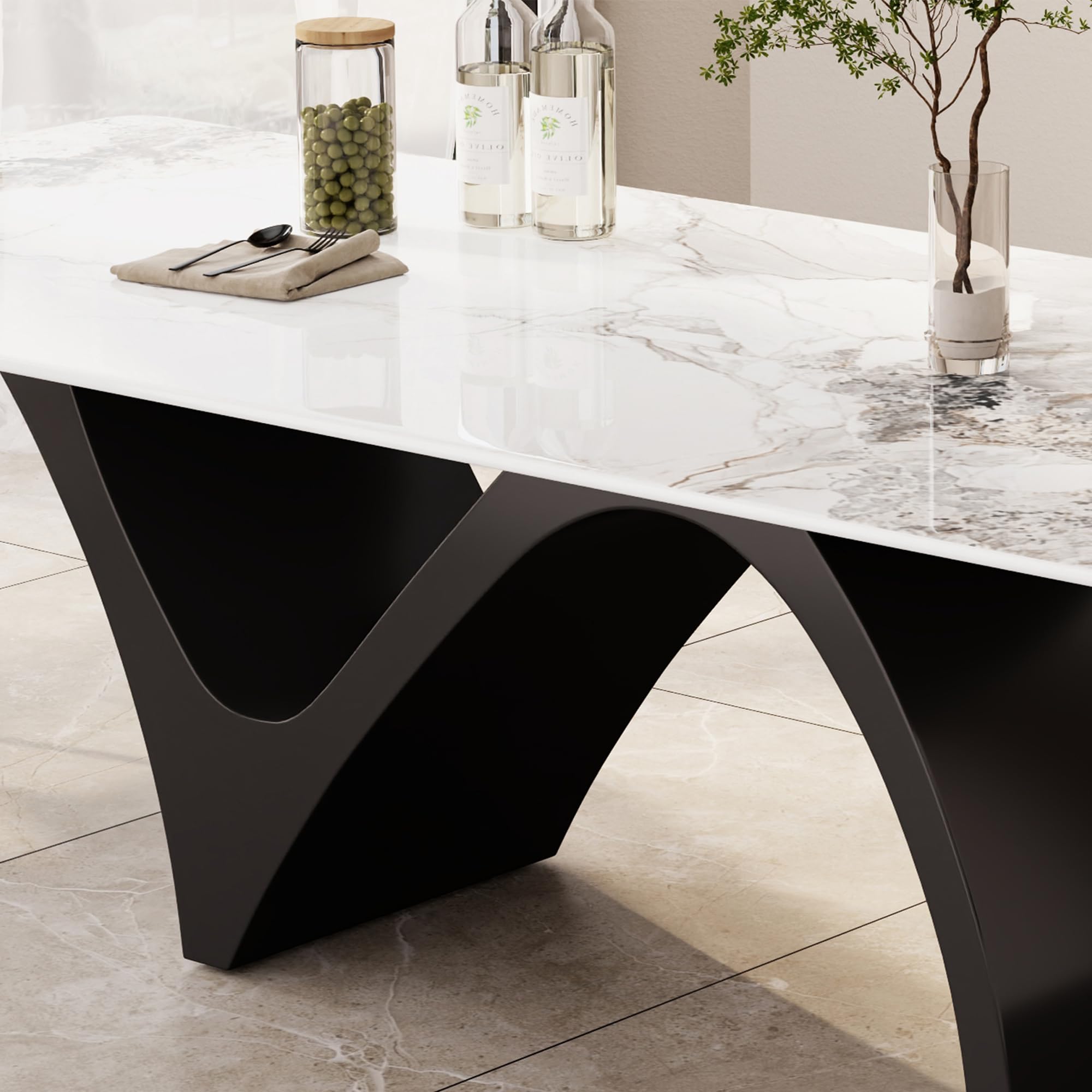 Amazon.com - Modern Dining Table for 8-10, Sintered Stone Dining