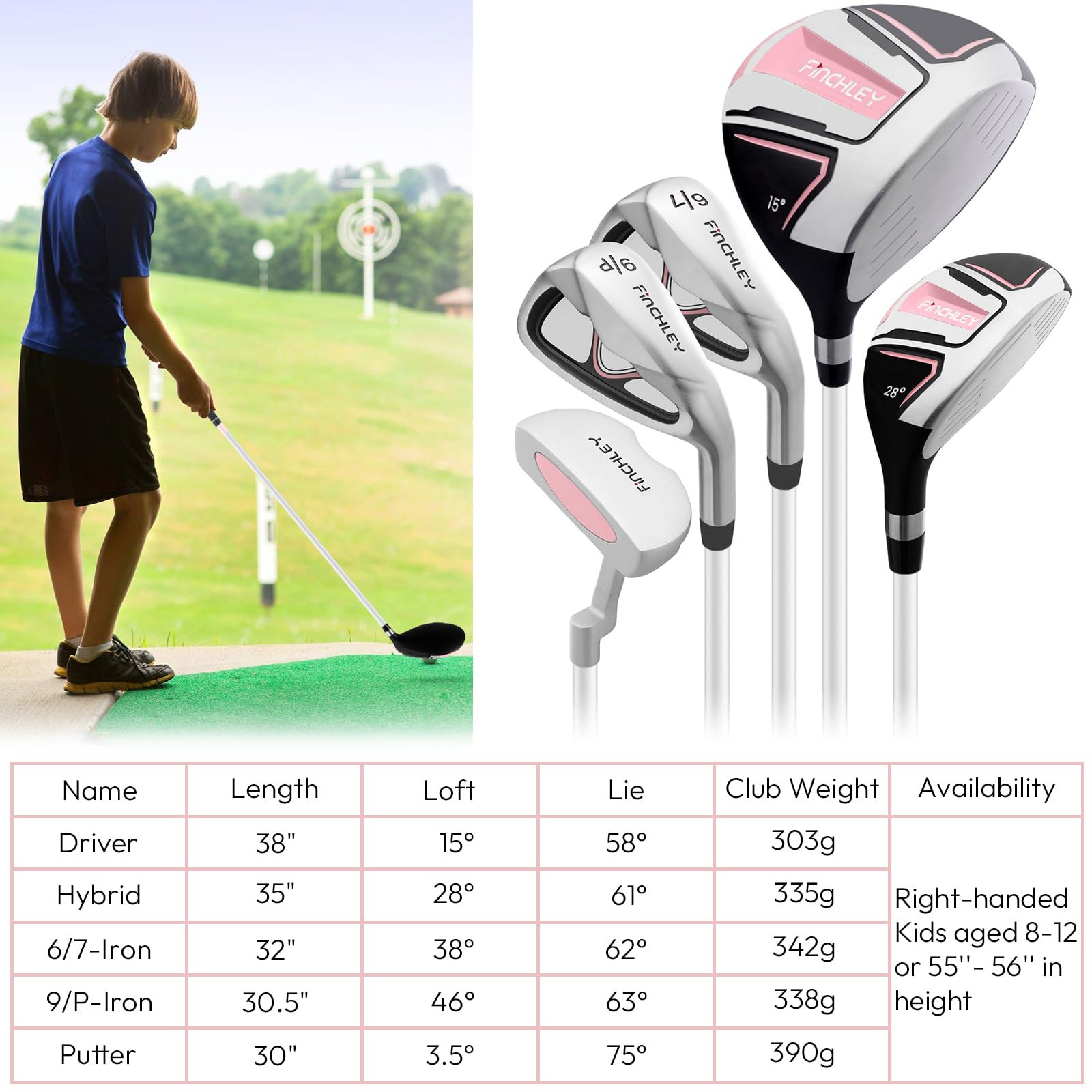 Amazon.co.jp: FINCHLEY キッズゴルフクラブセット 男の子&女の子向け