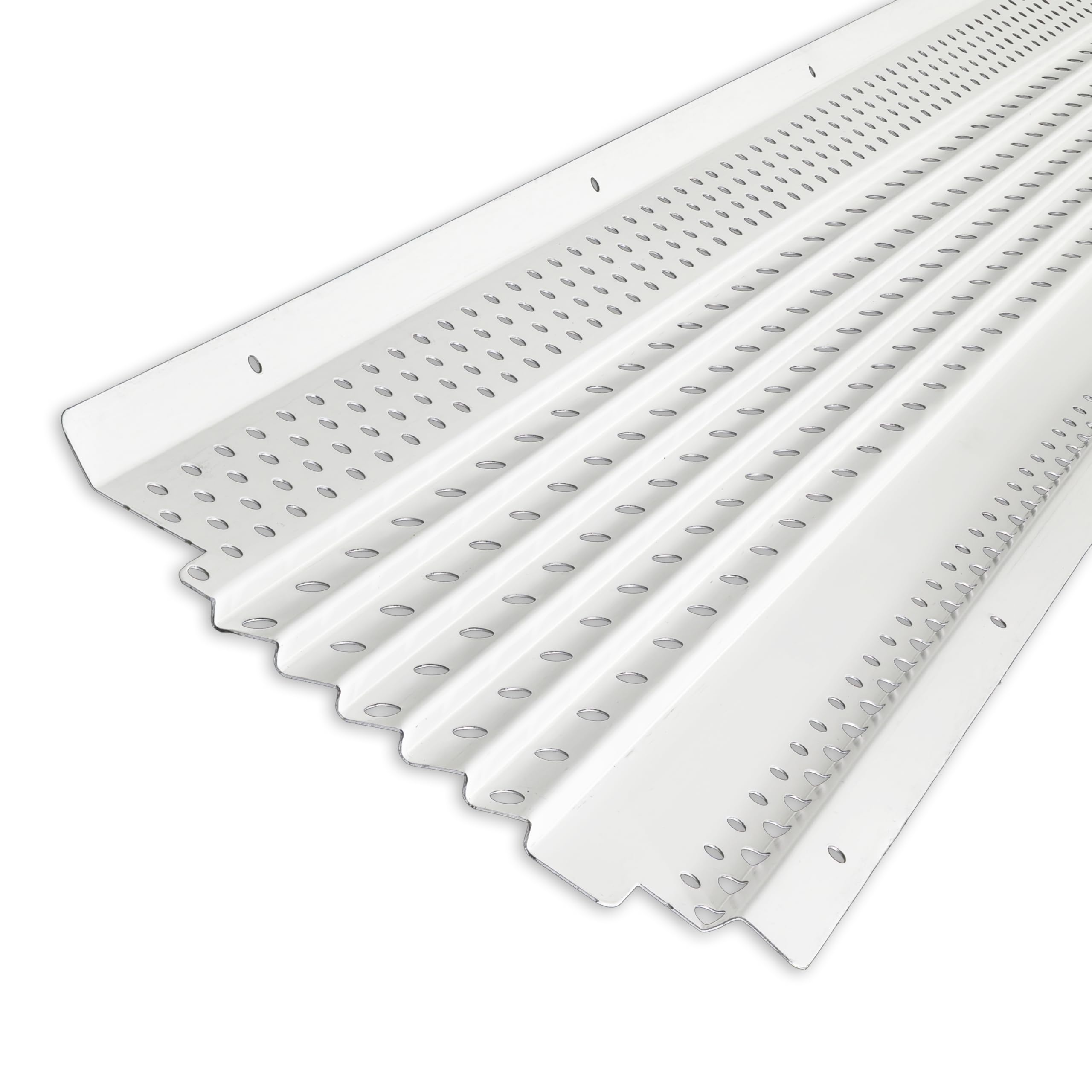 GUTTERHAWK Gutter Guard All-Aluminum Gutter Guard White Sample Pack – 5 in. & 6 in. (6 in Long) DIY Friendly & Made in USA