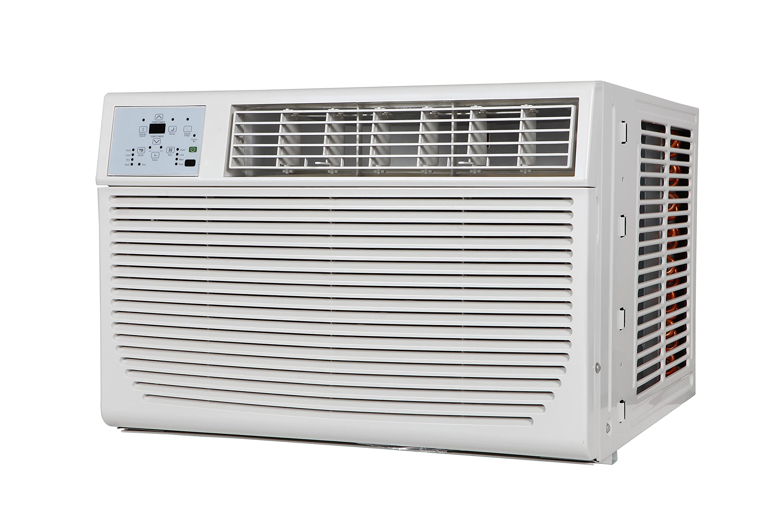 Keystone 12,000/11,600 Capability 12,000 230V Window Wall Air Conditioner  11,000 BTU Supplemental Heating  Sleep Mode  24H Timer  Auto-Restart  AC for Rooms up to 550 Sq. Ft  KSTHW12A, White