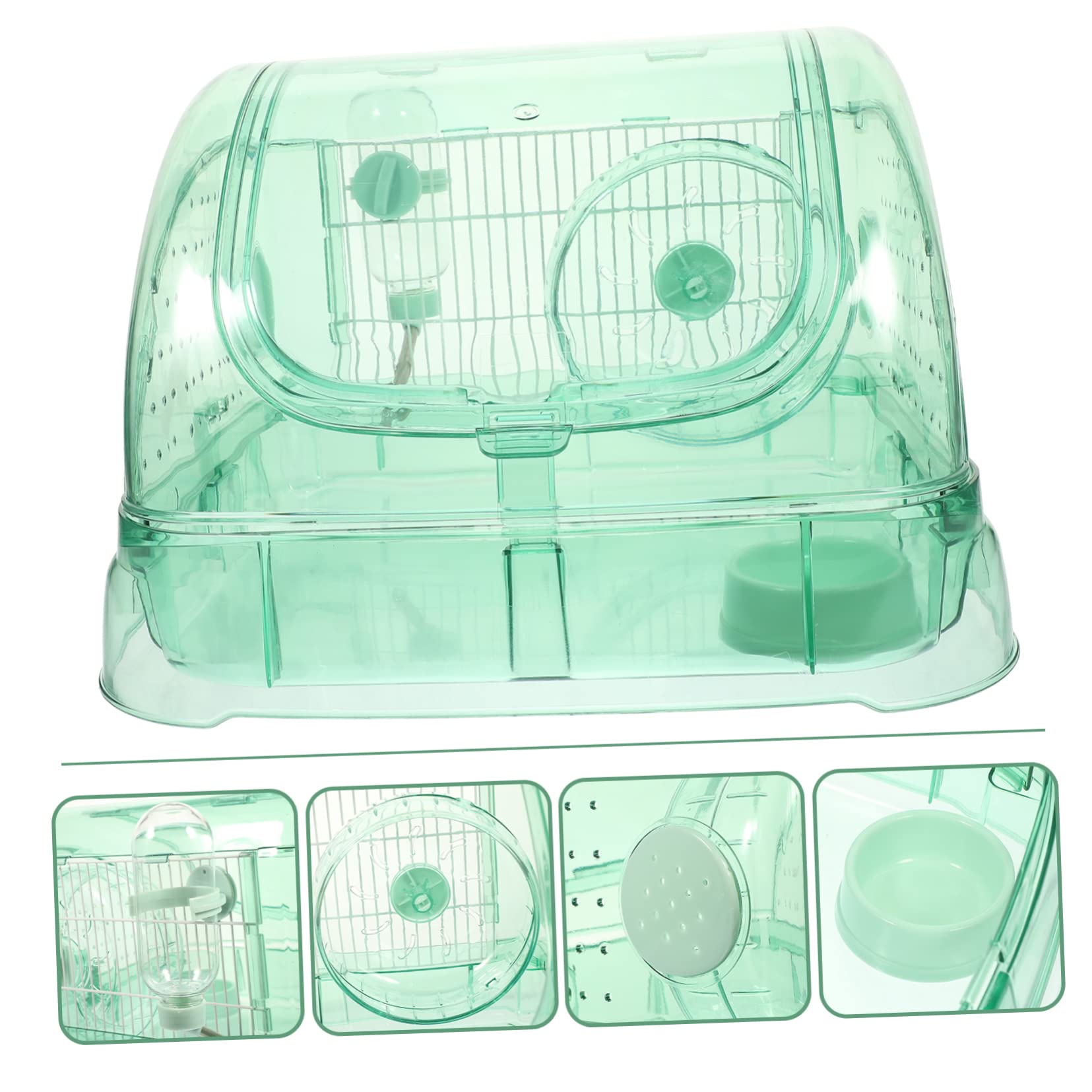 Jaula para Hámster Pequeña De Caja para Mascotas Contenedor para Cobayas Estuche Transparente para Hámster Habitación del