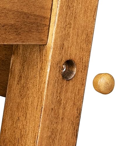 Miniatura 8 de Wooden Rocking Chair - Indoor Outdoor Rocking Chair with Slatted Seat and Backrest - Nursery Rocking Chair with High Back Seat - Smooth Rocker Chair