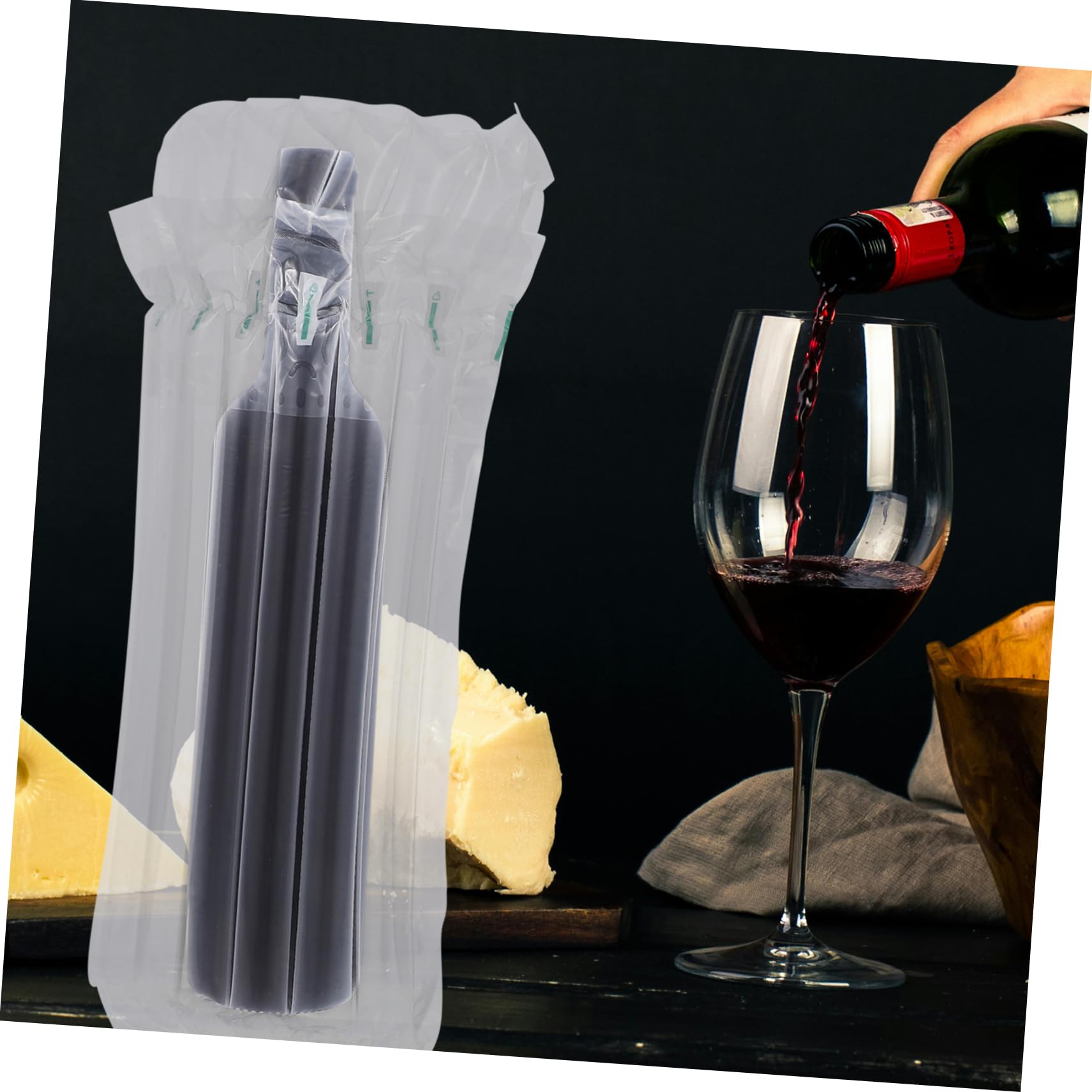 Alipis 50pièces Protège-bouteilles Gonflables Pour Vin Housses De Transport Voyage Coussins Air Pour Bouteilles Verre