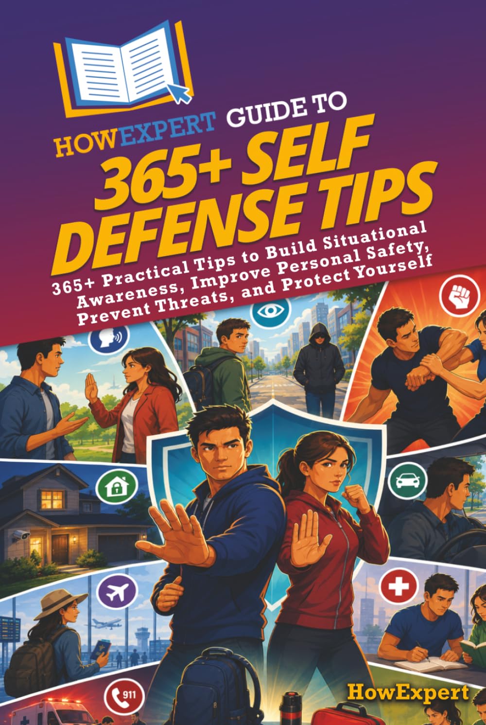 HowExpert Guide to 365+ Self Defense Tips: 365+ Practical Tips to Build Situational Awareness, Improve Personal Safety, Prevent Threats, and Protect Yourself