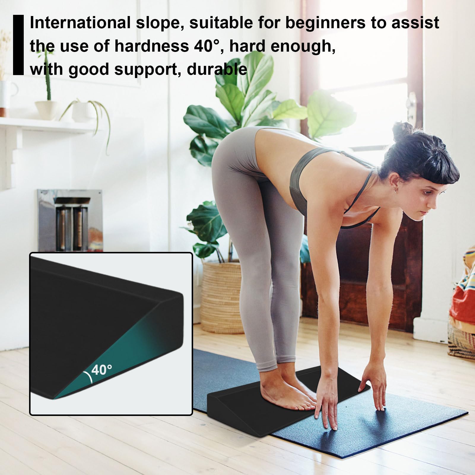 Planche Incline Slant pour Étirement de Mollet - Accessoire de Soutien des Pieds - Cale de Poignet Souple