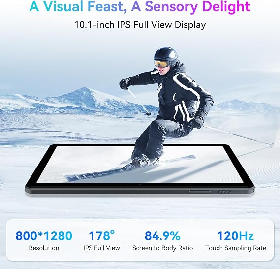 TABWEE 10 Inch Android 16 Tablet with Gemini AI 2.0, Up to 12GB RAM, 128GB