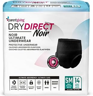 Dry Direct Noir Ultimate Protective Underwear (Small - Pack of 14) by Parentgiving