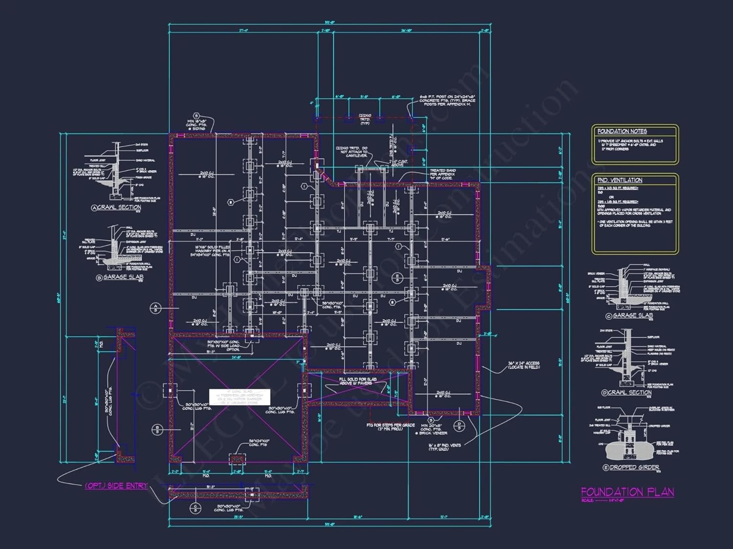 11-2066 HOUSE PLAN - Stunning House Floor Plan: 4-Bedroom CAD Architectural Designs